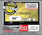 Sansui 106cm Plasma TV-42"