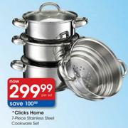 Clicks Home Stainless Steel Cookware Set-7 Piece