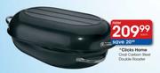 Clicks Home Oval Carbon Steel Double Roaster