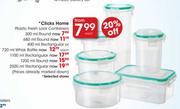 Clicks Home Plastic Fresh Lock Containers Rectanguler-1100ml
