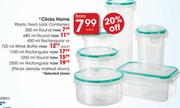 Clicks Home Plastic Fresh Lock Containers Round-1200ml 