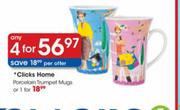 Clicks Home Porcelain Trumpet Mugs-1's