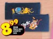 Denim Pencil Bags Assorted-each