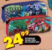 Rectangular Rolling Pencil Bag Assorted-each