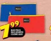 Maxi Pencil Bags Assorted Colours-each