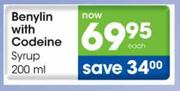 Benylin with Codeine Syrup-200ml Each