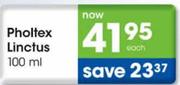 Pholtex Linctus-100ml Each