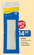 Clicks Insoles For Men Or Women-Per Pack