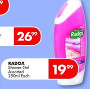 Radox Shower Gel Assorted-250ml Each