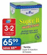 Revite Super B Injection Tablets-20's