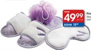 Floral Slipper Gift Set