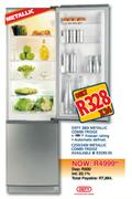 Defy Metallic Combi Fridge-380Ltr