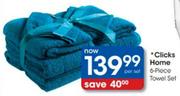 Clicks Home Towel Set-6-Piece Per Set