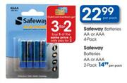 Safeway Batteries AA or AAA-4-Pack