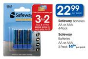 Safeway Batteries AA or AAA-2-Pack