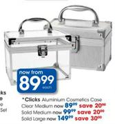 Clicks Aluminium Cosmetics Case Clear Medium Each