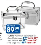 Clicks Aluminium Cosmetics Case Solid Medium Each