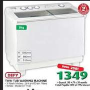 Defy Twin Tub Washing Machine-8kg