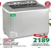 Defy Metallic Twin Tub Washing Machine-13kg