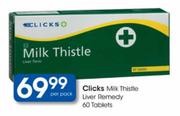 Clicks Milk Thistle Liver Remedy Tablets-60's