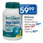 Bettaway Mega C 1000mg Tablets-60's