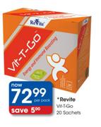 Revite Vit-T-Go 20 Sachets