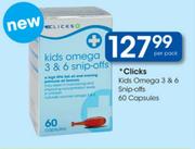 Clicks Kids Omega 3 & 6 Snip-Offs-60 Capsules
