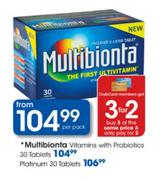 Multibionta Vitamins With Probiotics-30 Tablets