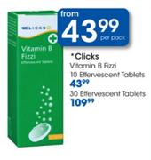 Clicks Vitamin B Fizzi 10 Effervescent Tablets-Per Pack