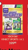  XBOX360 Kinect Sports 1 & 2