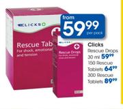 Clicks 150 Rescue Tablets