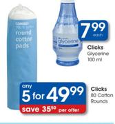 Clicks 80 Cotton Rounds-5's