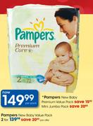 Pampers New Baby Value Pack-2's Per Pack