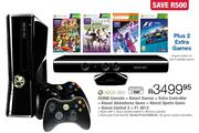 XBox 360 250GB Console+Kinect Sensor+Extra Controller+Kinect Adventures Game+Kinect Sports Game+Danc