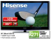 Hisense LCD Flatscreen Tv 39"(99Cm)