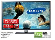 Samsung HD Ready Flatscreen Plasma TV-43" (109cm)
