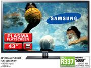 Samsung Plasma Flatscreen TV-43"(109Cm)