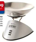 Clicks Home Stainless Steel Digital Kitchen Scale Retro Style