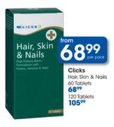 Clicks Hair,Skin & Nails-60 Tablets