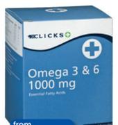 Clicks Omega 3 & 6-1000mg 300 Capsules