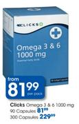 Clicks Omega 3 & 6-1000mg 90 Capsules