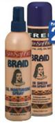 Sta-Sof-Fro Braid Hi Sheen Hair Polish or Extra Dry Spray-350ml Each