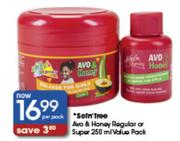 Softn'free Avo & Honey Regular or Super 250ml Value Pack-Per Pack