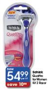 Schick Quattro For Women Kit 2 Razor-Per Kit