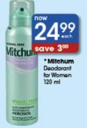 Mitchum Deodorant For Women-120ml Each
