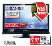 Sansui 26"(66cm) LED Flatscreen TV