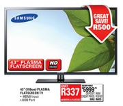Samsung 43"(109cm) Plasma Flatscreen TV