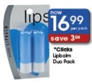 Clicks Lipbalm Duo Pack
