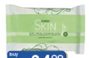 Clicks Skin Essentials 3-In-1 Facial Wipes-2x40's