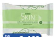 Clicks Skin Essentials 3-In-1 Facial Wipes-60's
